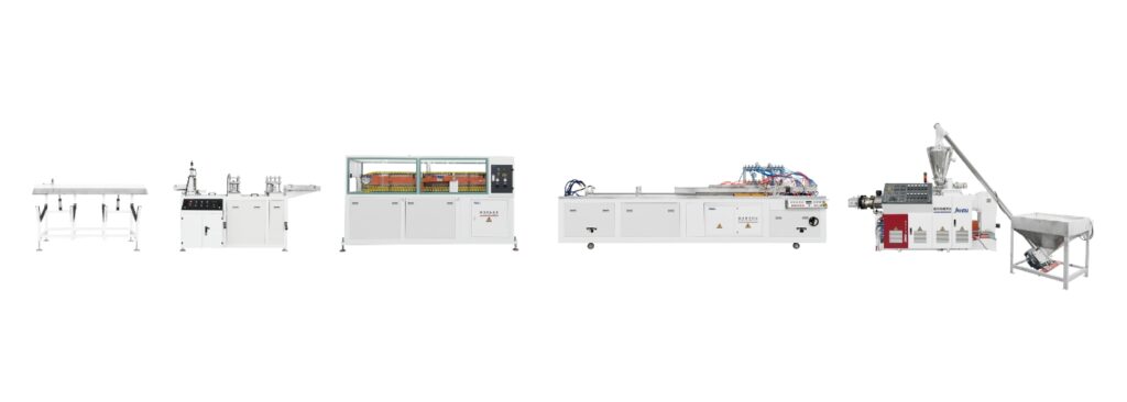 PVC a four yin and yang angle online punching production line