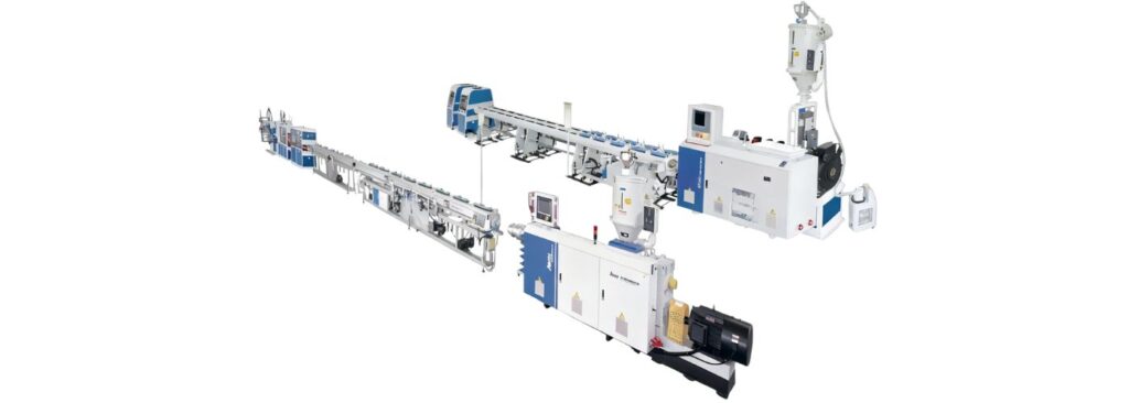 Small-caliber PE/PPR/PE-RT/PA Single-pipe, Dual-pipe High-speed Extrusion Production Line.
