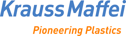 KraussMaffei logo with the Pioneering Plastics slogan, one of the companies in the top 10 extruder makers list