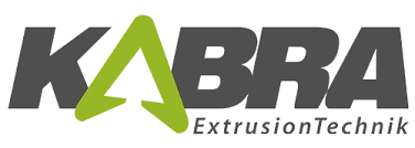 Kabra ExtrusionTechnik logo in grey and green lettering, featured among the top 10 plastic extruder makers
