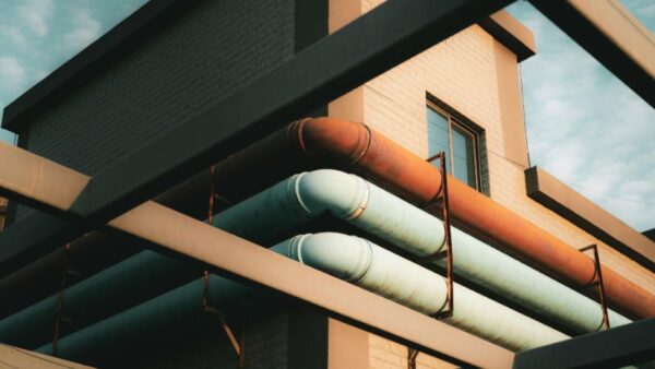 Industrial piping system at JWELL manufacturing facility