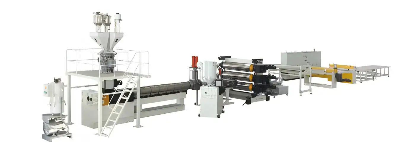 New energy vehicle flame retardant plate production line
