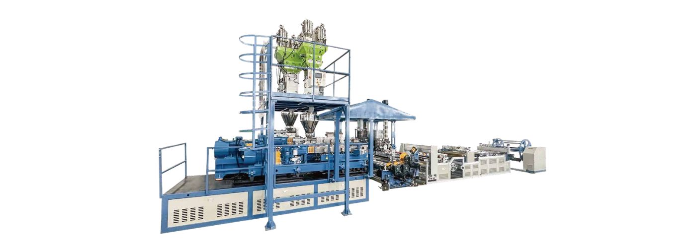 Twin Screw Dyer-free Vented PET, PLA Sheet Extrusion Line