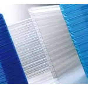 blue and clear hollow grid sheet profile samples