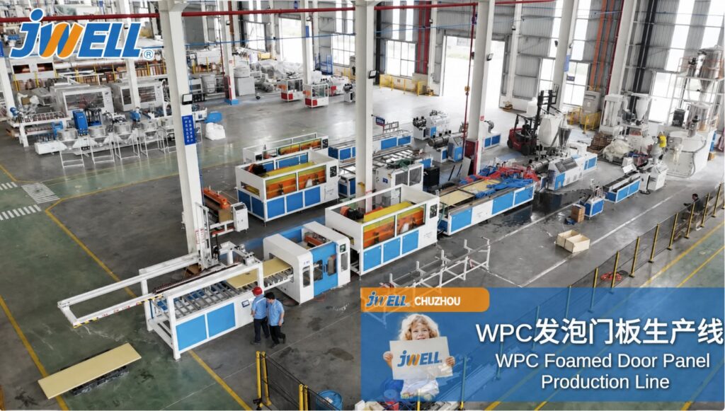 WPC foamed door panel production lines