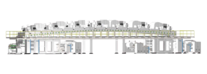 JWELL 3300mm optical film coating production line rendering on white background