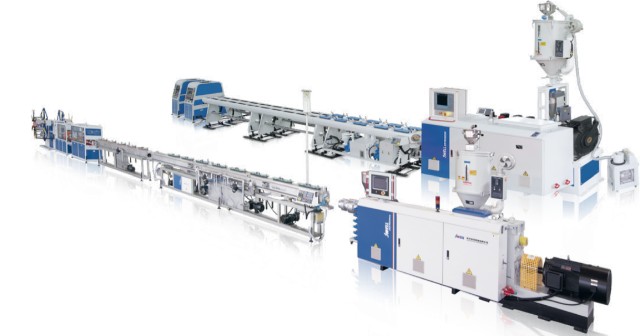 JWELL small-diameter PE PPR PE-RT PA single-pipe and dual-pipe extrusion equipment
