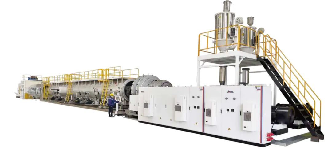 JWELL large-diameter HDPE solid-wall pipe extrusion production line