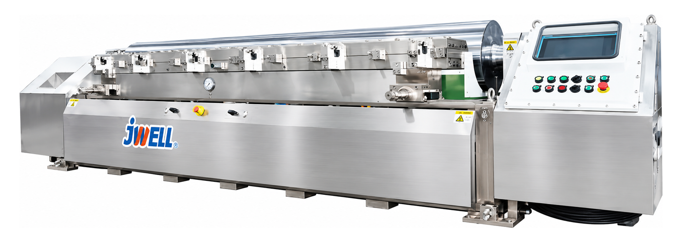 JWELL coating line extrusion die unit component on white background