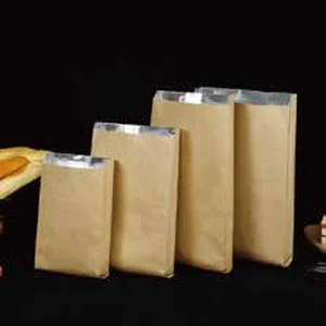 Saquetas doypack de papel kraft com forro de folha metálica