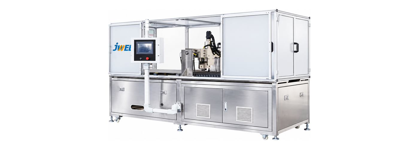 JWELL multi-functional coating platform with stainless enclosure and HMI on white background