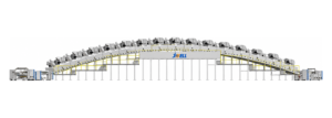 JWELL PEM AEM solution casting coating line arched bridge on white background