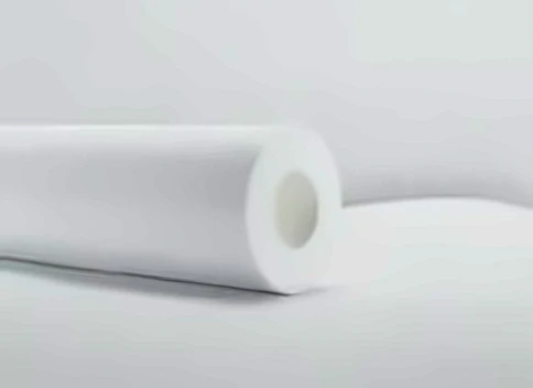 Large roll of white textured membrane material