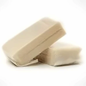 Two cream-colored blocks with translucent wrapping